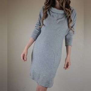 Michael Kors Light Grey Casual Office Work Comfy Sweater Dress Size Medium
